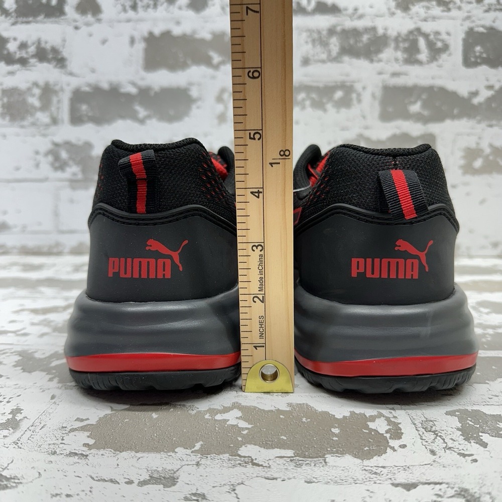Puma Speed Safety Shoes Mens 10.5 Black Red Composite Toe Slip Resistance 644495 - Picture 8 of 16